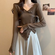 Cod Long Sleeve T-shirt - Stylish Women's Top with Narrow Waist Design | Autumn Fashion Z4EY