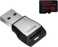 SanDisk Extreme Pro MicroSDXC UHS-II U3 Memory Card with USB 3.0 Reader, 128GB,Black,SDSQXPJ-128G-GN6M3