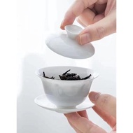 純白骨瓷薄胎小茶杯蓋碗陶瓷品茗杯潮州功夫茶泡茶喝茶杯家用茶具