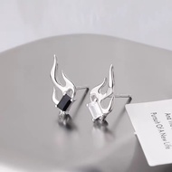 Flame Earrings Trendy Men All-Match Earrings Street Diamond Earrings Men