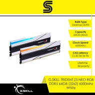 G.SKILL TRIDENT Z5 NEO RGB DDR5 Desktop Memory 64GB (32x2) 6000Mhz - White