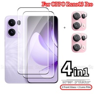 4in1 Tempered Glass For OPPO Reno13 Reno14 Reno15 Reno 13 14 15 Pro Max 13F 14F 15F 5G Screen Protec