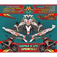 Decal Supra x 125 Sticker Supra x 125 full body sticker HONDA Supra decal sticker custom motif Varia