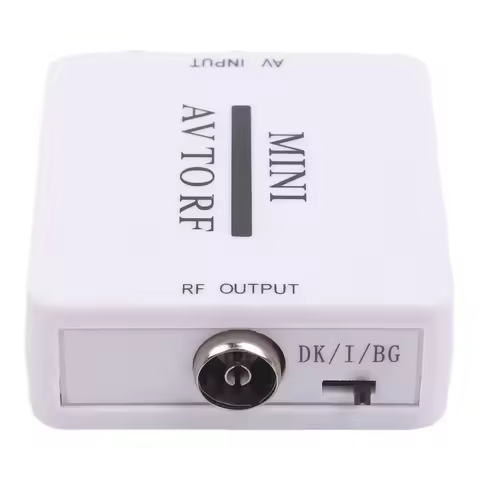 For TV Coaxial Adapter AV To RF Modulator AV RF Switcher Audio Signal Conversion Low Power Consumpti
