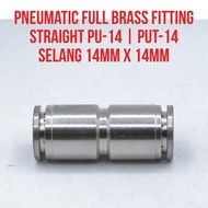 YOLO PU14 PU-14 PU - 14 PUT-14 PUT14 MPUT14 Straight Brass Connector Pneumatic Air Nipple Push Full 