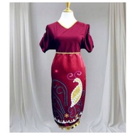 Dress Buriek Sarawak Corak  printed