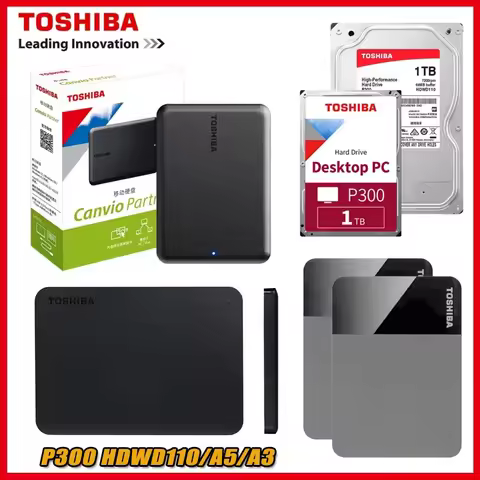 2026 Hot Sale Toshiba A3 A5 HDTB410YK3AA Canvio Basics For Toshiba 500GB 1TB 2TB Portable External H