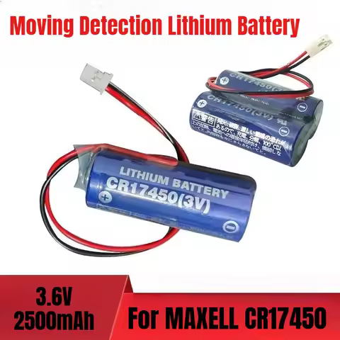 3.6V 2500mAh for MAXELL CR17450 3V Moving Detection Lithium Battery 2CR17450