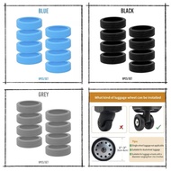SILICON LUGGAGE WHEEL PROTECTOR contains 8 pcs LUGGAGE TROLLEY WHEEL RUBBER ART E5M4