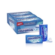 Mentos Pure Fresh Sugar-Free Lozenges with strong mint flavor (box of 6 jars x 35g)