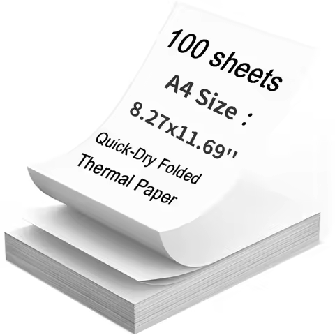 Thermal Printer Paper 8.27x11.69 Inch, A4 Size Thermal Paper 100PCS,For M08F/A40 Printer,Continual F