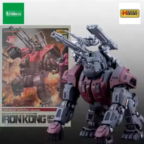 Bandai Original Box Iron Kong Schwarz Anime Mecha Kit ZOIDS Recolor Gorilla Combat Armor Statue Desk