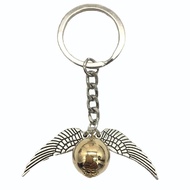 Golden Snitch Pendent Keychain Harry Potter Vintage Style Angel Wing Charm Key Chains For Men Women 