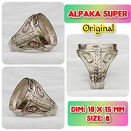 Super original plain agate and alpaca gemstone ring.60 agate ring gemstone