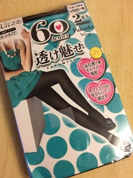 Fukuske 60釘 黑色 彈性透膚絲襪 (兩對) 60 Denier stockings