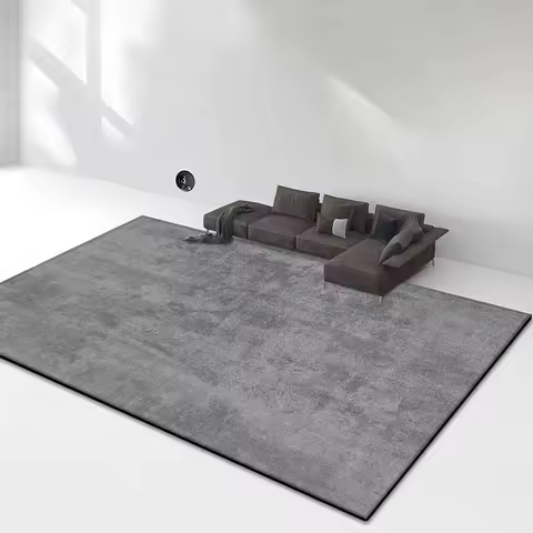 Modern Grey Easy Clean Large Carpet Living Room Home Bedroom Decoration Carpets Light Luxury Soft Lo