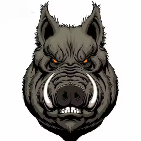 Car Stickers Decor Motorcycle Decals Angry Boar Head Decorative Accessories Creative Sunscreen Water