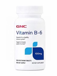 美國GNC Vitamin B6維生素100mg 吡哆素100片