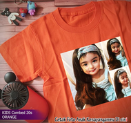 KAOS ANAK SABLON NAMA DAN FOTO SENDIRI / KAOS ANAK CETAK FOTO NAMA SENDIRI 1/14 TAHUN / KAOS CUSTOM