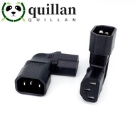 QUILLAN Power Adapter C14-C13 AC 10A 3Pin Corner Plug Conversion Socket 90 Angled Down UP AC Plug