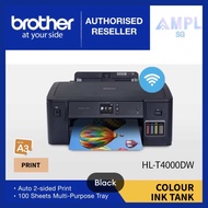 Brother HL-T4000DW Ink Tank Single Colour Function A3 Printer with Wireless &amp; Ethernet Connectivity, Automatic 2-sided Colour Print, Wi-Fi Direct, Mobile &amp; USB Print 4000 t4000 4000dw T4000dw hl t4000dw