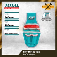 Total THT16P40125 Tools Bag Tool Holster Bag With 7 Pockets (Max Load 5kg)