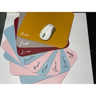 Custom Made Mouse Pad / MousePad / Table Mat/ Birthday Gift with High PU Leather With Personal Name