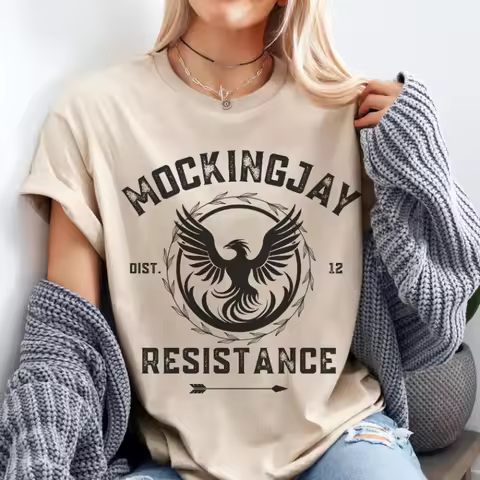 Hunger Games shirt, Mockingjay T-shirt, Hunger Games T-shirt, Peeta Mailack shirt, pure cotton fashi