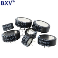 1PCS C Type 5.5V Super Capacitor 0.1F 0.22F 0.33F 0.47F 1F 1.5F 4.0F Button Farad Capacitor New Orig