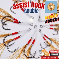 【Assist hook】Micro Light slow Jigging Double Assist Hook /Mata Kail jig/ jigging hook/fishing hook