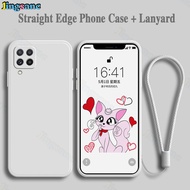 Jingsanc Ốp cho Samsung Galaxy A42/A42 5g carema bảo vệ cạnh Vuông thẳng Silicone lỏng nhựa TPU mềm