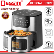 Dessini Italy 4.5L electric air fryer convection oven toaster timer oil free roaster breakfast machi