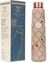 Pure Copper Water Bottle Experience the Benefits of MERCAPE® Pure Copper Water Bottle - Joint Less, Leak Proof (900ml) (Classic 9)