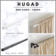 KAYU Ikea HUGAD | 210cm - 385cm Curtain Rod Curtain Rod Curtain Wood Rod
