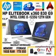 HP ELITEBOOK X360 830 G9 2IN1 TOUCHSCREEN- NTEL CORE i5 -1235U 12TH GEN / 16GB DDR5 RAM / 1TB SSD ST