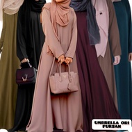 ALKHATIB ABAYA UMBRELLA ORI POLOS WARNA FURSAN S M L XL XXL / GAMIS UMBRELLA SYARI WARNA / JUBAH ORI