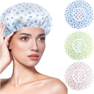 Shower Cap Color Thickened Disposable Shower Cap Waterproof Polka Dot EVA Shower Cap pe Waterproof S