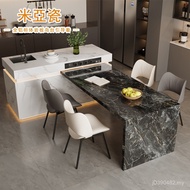 Stretch Island Table Rotating Island Table Telescopic Folding Slate Island Table Slate Small Curved 