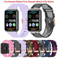 Nylon Watch Band Strap For Huawei Watch Fit 2 Wristband Braided Elastic Weave Bracelet For Huawei Watch Fit2 Active Watch Strap