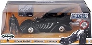 Jada Toys DC Comics Batman Forever Batmobile Die-cast Car, 1:24 Scale Vehicle &amp; 2.75" Collectible Metal Figurine, Black