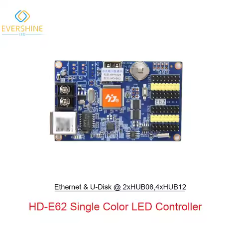 Huidu HD-E62 HD-E63 HD-E64 HD-E66 Single Color U-disk And Ethernet Control Card Use For P10 F3.75 P4