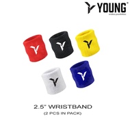 YOUNG Sweat Absorbent Young Cotton Wristband 2.5" (1)