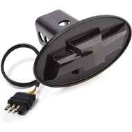 Officially Licensed Chevy Hitch Cover LED Light Hitch Receiver Covers (Black)