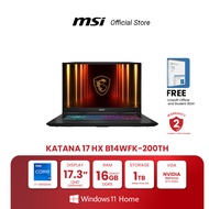 MSI NOTEBOOK KATANA 17 HX B14WFK-200TH | 17.3" QHD | Intel Core i7-14650HX | NVIDIA GeForce RTX 5060
