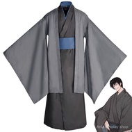 Jujutsu Battle Fushiguro Toji Zen Temple Black Kimono Cosplay