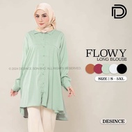 🇲🇾 DESINCE Muslimah Blouse Woman Top Shirt Smart Casual Women Formal Wear Baju Wanita Perempuan WT 0