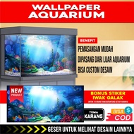 3D REAR AQUARIUM BACKGROUND WALLPAPER STICKER NEW SEA CORAL UNDERWATER THEME BY2