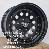 (A-016) Lp202 15X8.5 ET-25 5H114.3 MATTE BLACK
