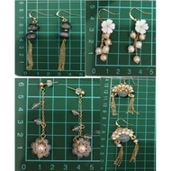 【现货READY STOCK】 珍珠 碧玺 灰月光 葡萄石 松石 耳环 耳钩 耳饰  pearl tourmaline gray moonlight prehnite turquoise earrin