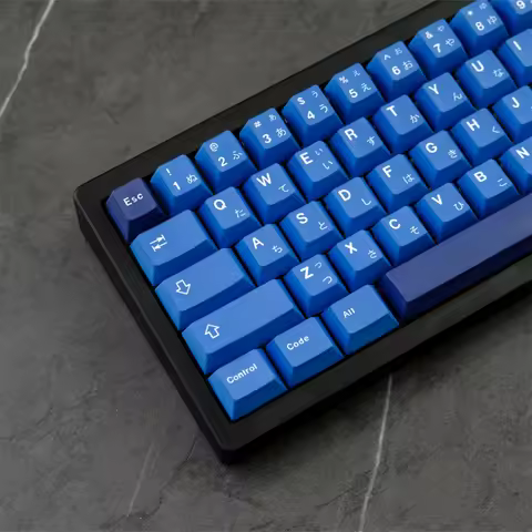 GMK Striker PBT Keycap Set Blue Japanese 129key 5-sided Thermal Sublimation Cherry Profile Keycap fo